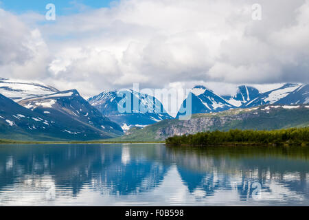 Kebnekaise regione di montagna in Svezia. Foto Stock