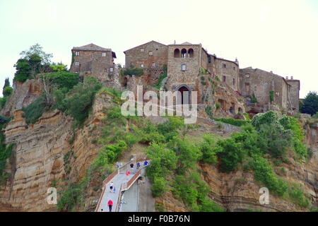 Veduta del borgo di Civita di Bagnoregio, Italia Foto Stock