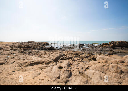 Spiaggia di Sanya, Cina Foto Stock