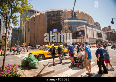 Il Madison Square Garden di New York si è visto il Venerdì, 7 agosto 2015. (© Richard B. Levine) Foto Stock