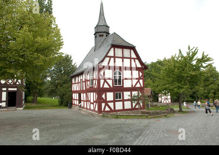 Fachwerkkapelle, Baujahr, 1624, Niederhoerlen, Foto Stock