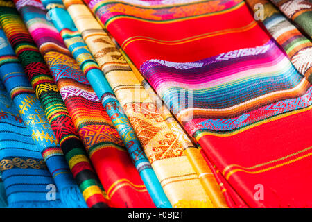 Colorati tappeti messicano da palenque, Messico Foto Stock