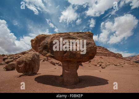 Equilibrato fecce Rock Ferry Coconino County Arizona composizione orizzontale Foto Stock