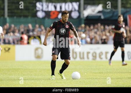 Bremen, Germania. 8 Ago, 2015. Haris Seferovic (Francoforte) Calcio/Calcetto : tedesco 'DFB Cup' 1° round match tra Bremer SV 0-3 Eintracht Francoforte alla Stadion am Panzenberg a Bremen, Germania . © Mutsu Kawamori/AFLO/Alamy Live News Foto Stock