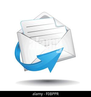 E-mail con la freccia Illustrazione Vettoriale