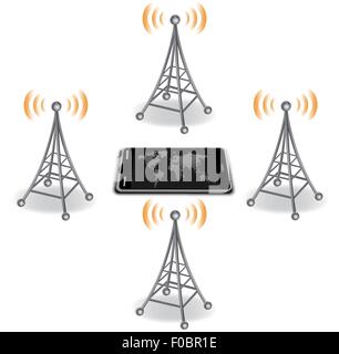 Smart phone le icone delle applicazioni Illustrazione Vettoriale