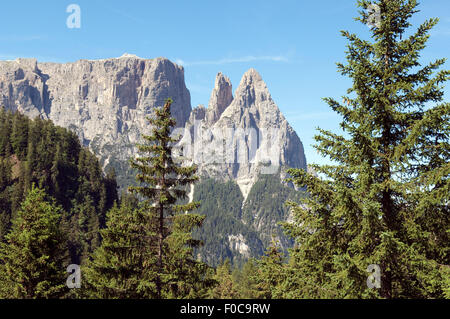 Massiccio dello Sciliar Alpe, Alm, Dolomiten, Foto Stock