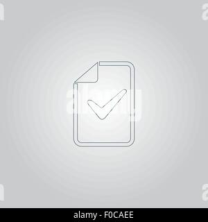 Documento con segno di spunta Illustrazione Vettoriale