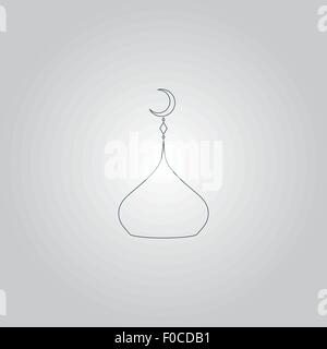 La moschea di icona a cupola Illustrazione Vettoriale