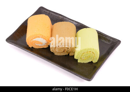 Dolci rotolo isolato su sfondo bianco Foto Stock