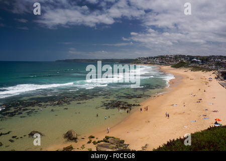 Bar spiaggia guardando verso sud a Merewether Newcastle New South Wales NSW Australia Foto Stock