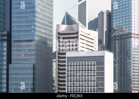 Vari edifici per uffici a Hong Kong per il distretto centrale. Foto Stock