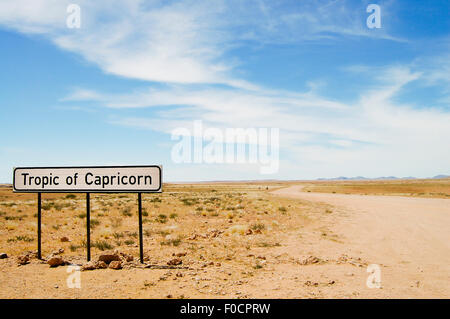 Tropico del Capricorno segno - Namibia Foto Stock