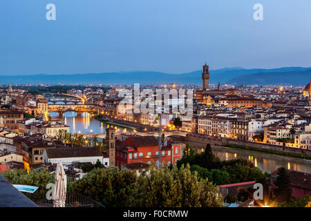 Skyline di Firenze capitale della Toscana , Italia settentrionale. La città è incredibile centro dell'arte e dell'architettura rinascimentale. Foto Stock