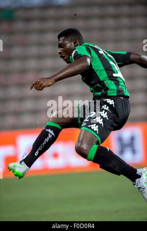 Joseph Alfred Duncan (Sassuolo), 10 agosto 2015 - Calcio : Joseph Alfred Duncan di Sassuolo punteggi di lato il suo primo obiettivo durante la pre-stagione amichevole tra Sassuolo 1-1 Villarreal a Mapei Stadium di Reggio Emilia, Italia. (Foto di Maurizio Borsari/AFLO) Foto Stock