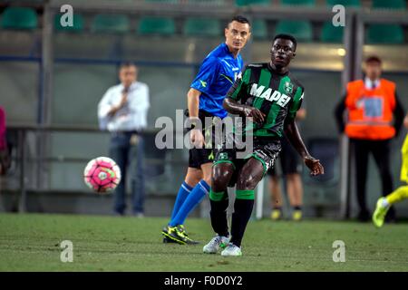 Joseph Alfred Duncan (Sassuolo), 10 agosto 2015 - Calcio : la pre-stagione amichevole tra Sassuolo 1-1 Villarreal a Mapei Stadium di Reggio Emilia, Italia. (Foto di Maurizio Borsari/AFLO) Foto Stock