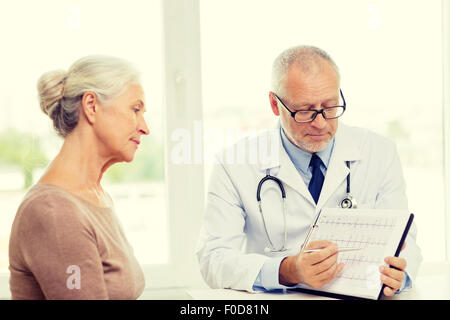 Senior donna medico e sale riunioni Foto Stock