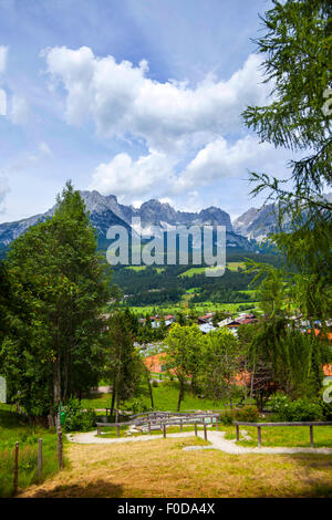 Vista da Ellmau, Tirolo, Austria Foto Stock