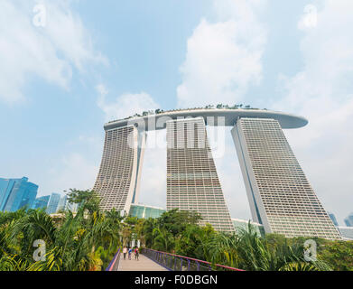 Il Marina Bay Sands Hotel, Singapore Foto Stock
