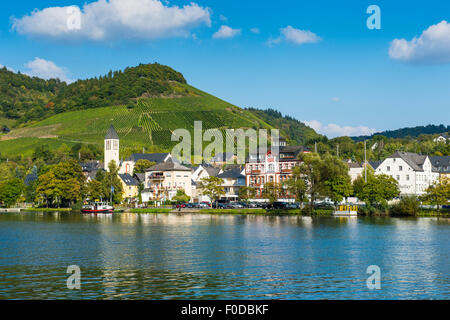 Townscape, Alf, valle della Mosella, Renania-Palatinato, Germania Foto Stock