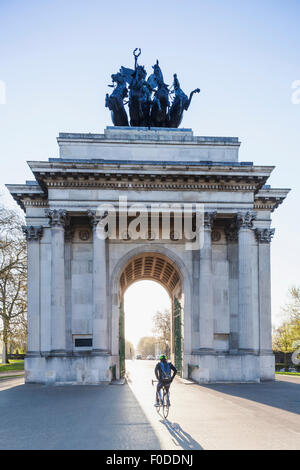 Inghilterra, London, Westminster, Hyde Park Corner, Wellington Arch Foto Stock