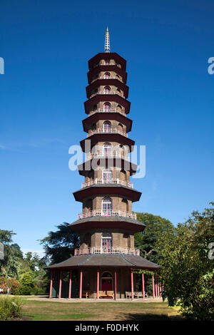 La pagoda cinese a Kew Gardens a Londra Foto Stock