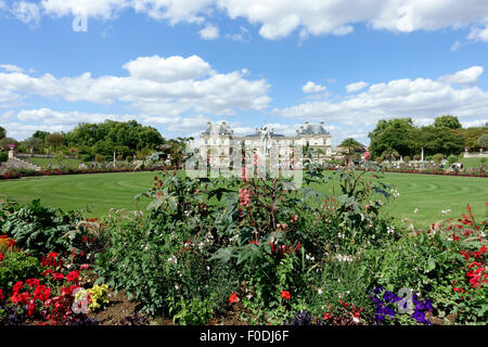 Palais du Luxembourg nel Jardin du Luxembourg, Parigi, Francia Foto Stock