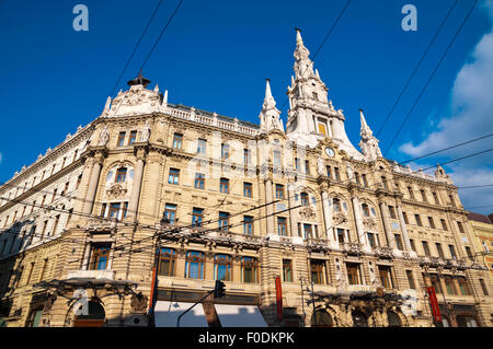 Boscolo Budapest Hotel New York Palace (1894), case e hotel cafe, Grand Boulevard, Central Budapest, Ungheria Foto Stock