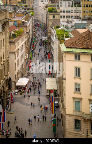 Vista aerea di Corso Vittorio Emanuele ll. Foto Stock