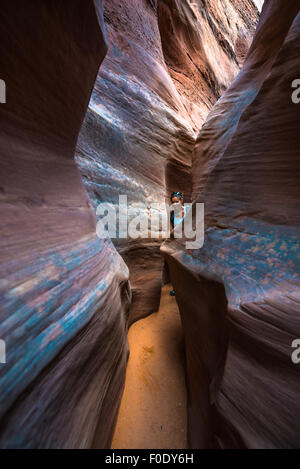 Spooky Gulch breve Grand Canyon Staircase-Escalante Foto Stock