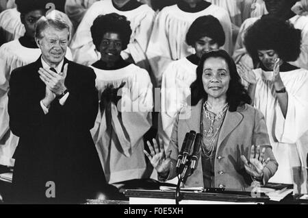 Febbraio 3, 2015 - Presidente Jimmy Carter con Coretta Scott King King's Ebeneezer chiesa battista a Atlanta, Ga. © Ken Hawkins/ZUMA filo/Alamy Live News Foto Stock