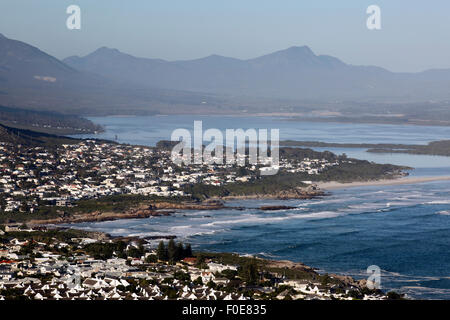 Vista di Hermanus sulla Garden Route nella Western Cape, Sud Africa Foto Stock