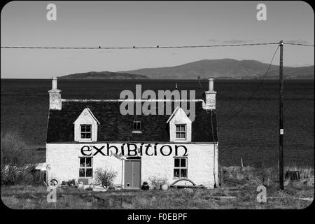 Piccola galleria d'arte mostra Broadford Isola di Skye Foto Stock