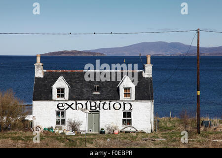 Piccola galleria d'arte mostra Broadford Isola di Skye Foto Stock