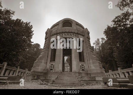 Vecchio Cimitero Ebraico di Lodz, Polonia. Il cimitero è il più grande del suo genere in Europa, con 180.000 tombe Foto Stock