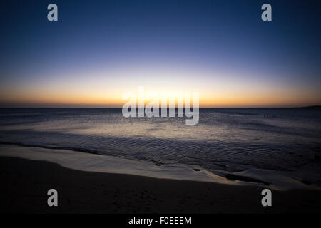 Vivace colorato tramonto a Cabo de la Vela, Colombia 2014. Foto Stock