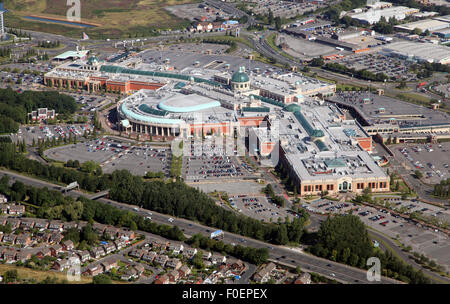 Vista aerea del Trafford Centre vicino a Manchester, Regno Unito Foto Stock