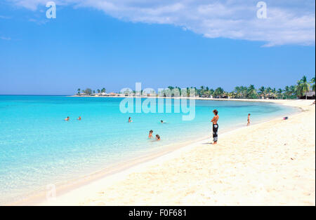 Cuba. Provincia di Camaguey. Spiaggia di Santa Maria. Foto Stock