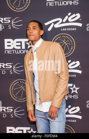 Giocatore di basket Jordan Clarkson del Los Angeles Lakers assiste i giocatori premi al Rio Hotel & Casino di Las Vegas Foto Stock