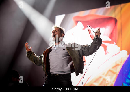 Blur headline Isle of Wight Festival il sabato con: Blur, Damon Albarn dove: Isle Of Wight, Regno Unito quando: 13 Giu 2015 Foto Stock