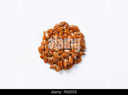 Flaxseeds (chiamato anche i semi di lino) - ricca fonte di grassi sani, agenti antiossidanti e fibre ottiche Foto Stock