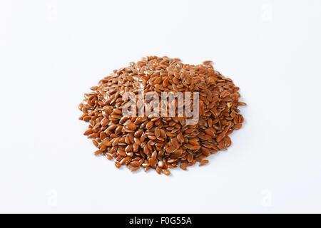 Flaxseeds (chiamato anche i semi di lino) - ricca fonte di grassi sani, agenti antiossidanti e fibre ottiche Foto Stock