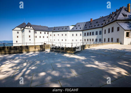 Fortezza Koenigstein, Svizzera Sassone, in Sassonia, Germania, Europa Foto Stock