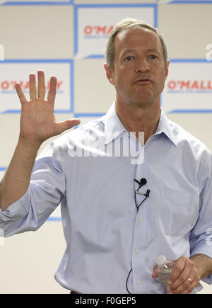 Città di Sioux, IOWA, USA. Il 15 agosto, 2015. Ex Gov.Martin O'MALLEY (D-Maryland) parla alla sua nuova apertura ufficio della campagna nella città di Sioux, Iowa, Sabato, Agosto 15, 2015. Credito: Jerry Mennenga/ZUMA filo/Alamy Live News Foto Stock