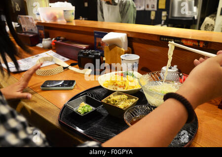 Ramen impostare lo stile giapponese Foto Stock