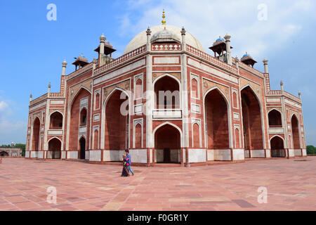 La Tomba di Humayun la splendida architettura di Mughal di Delhi India Foto Stock