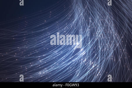 Abstract background in un concetto di fibra ottica. Percorso di clipping incluso. Foto Stock