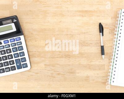 Un'immagine ravvicinata di una calcolatrice di grandi dimensioni Foto Stock