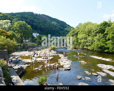 Fiume Dee in Llangollen Denbighshire Wales UK Foto Stock