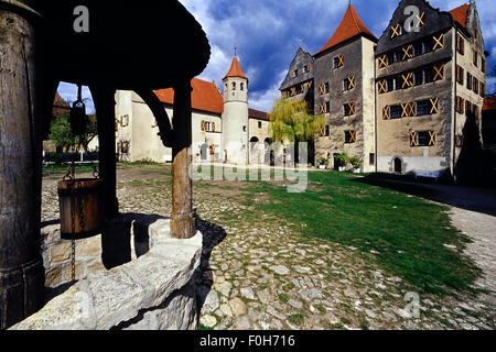 Harburg castello medievale. Bavaria. Germania. Foto Stock